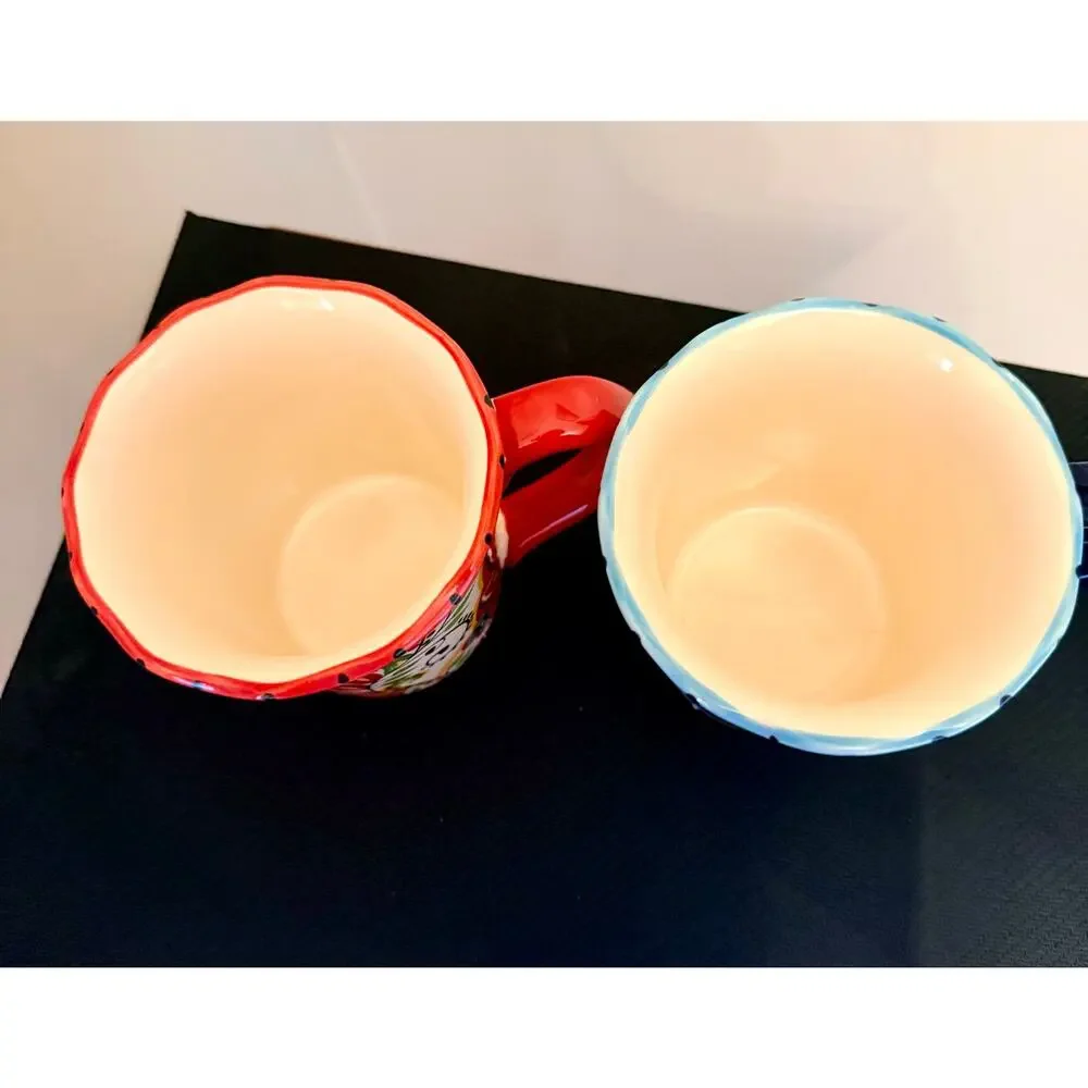 Two Tabletops Unlimited’s Bocca España handcrafted earthenware mugs.
